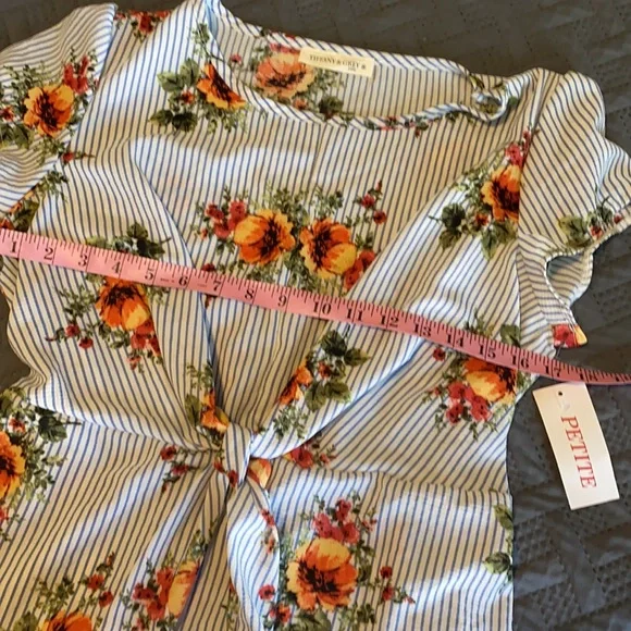 Tiffany & Grey : Striped Blouse - Petite Medium - Picture 5 of 8